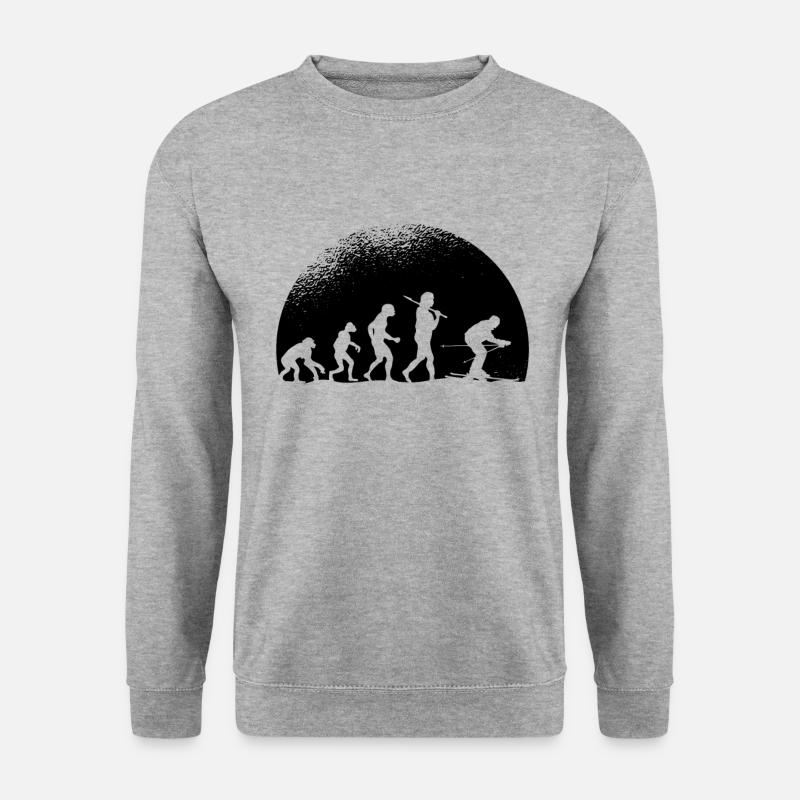 Evolution Ski - Unisex Pullover - Weißgrau meliert