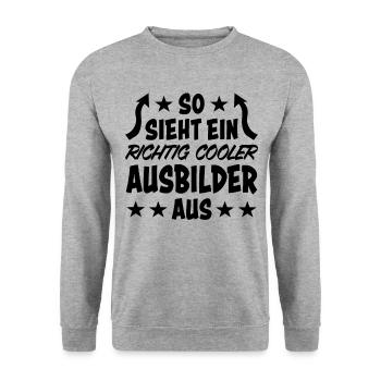 Ausbilder Lustiger Spruch Beruf Kollegen Geschenk - Unisex Pullover - Weißgrau meliert - Vorne - Alina (178cm) & Michal (187cm)