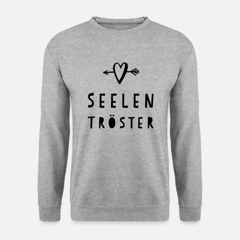 Seelentröster - Unisex Pullover - Weißgrau meliert