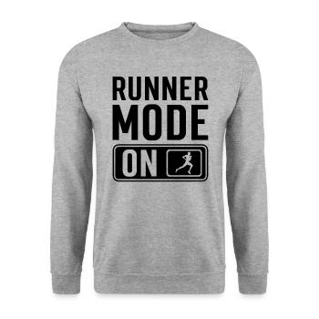Läufer Spruch - Unisex Pullover - Weißgrau meliert - Vorne - Alina (178cm) & Michal (187cm)