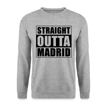 Tout droit sorti de Madrid - Sweat-shirt Unisexe - gris chiné - Devant - Alina (178cm) & Michal (187cm)