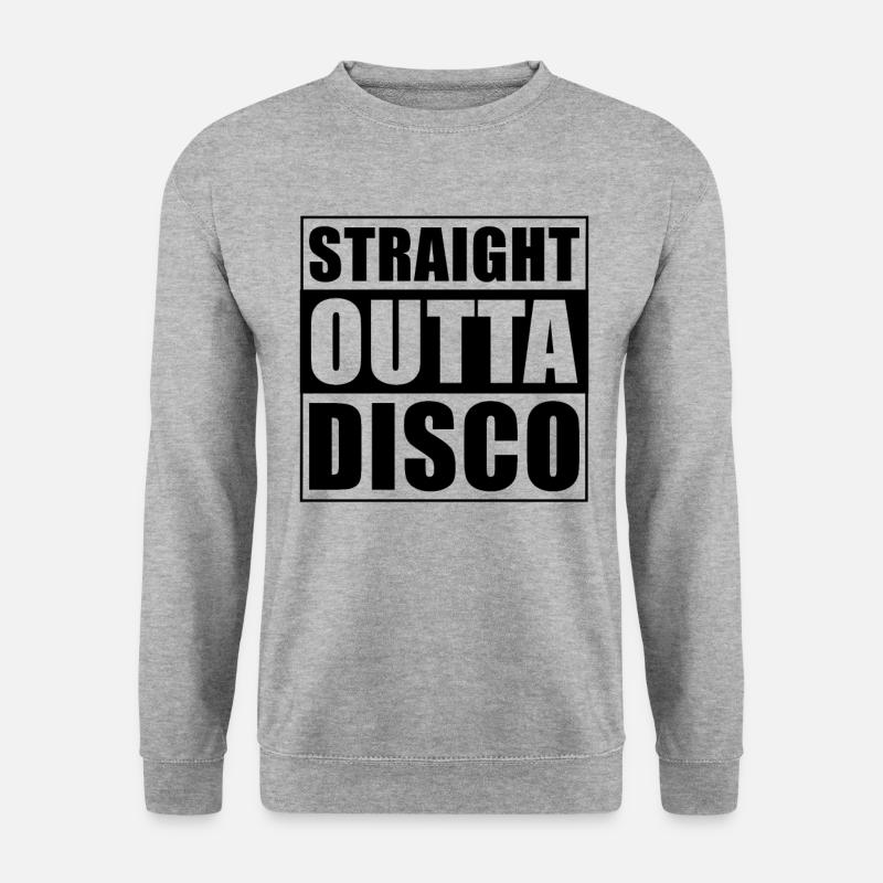 Straight outta Disco - Unisex Pullover - Weißgrau meliert