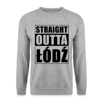 Tout droit sorti Lodz - Sweat-shirt Unisexe - gris chiné - Devant - Alina (178cm) & Michal (187cm)