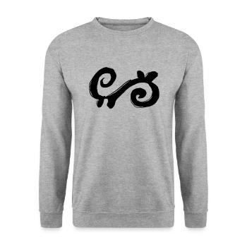 Egypt Ancient Symbol Energy - Unisex Sweatshirt - salt & pepper - Front - Alina (178cm) & Michal (187cm)
