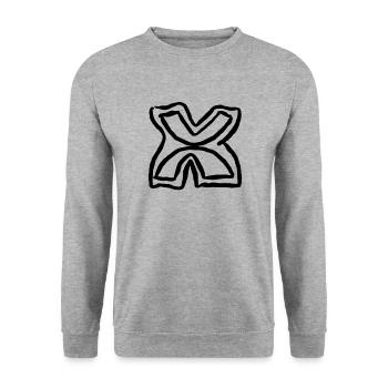 Egypt Ancient Symbol Freedom - Unisex Sweatshirt - salt & pepper - Front - Alina (178cm) & Michal (187cm)