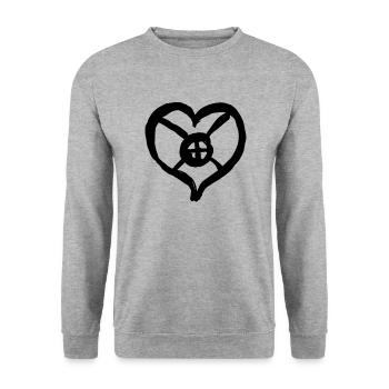 Egypt Ancient Symbol of Hope - Unisex Sweatshirt - salt & pepper - Front - Alina (178cm) & Michal (187cm)