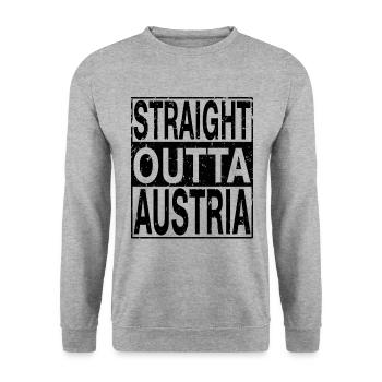 Austria Straight outta Austria - Unisex Sweatshirt - salt & pepper - Front - Alina (178cm) & Michal (187cm)