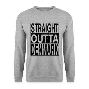 Denmark Straight outta Denmark - Unisex Sweatshirt - salt & pepper - Front - Alina (178cm) & Michal (187cm)