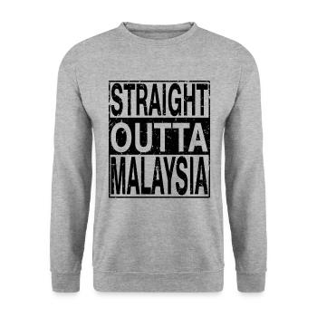 Malaysia Straight outta Malaysia - Unisex Sweatshirt - salt & pepper - Front - Alina (178cm) & Michal (187cm)