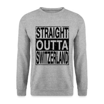 Suisse Tout droit sortie Suisse - Sweat-shirt Unisexe - gris chiné - Devant - Alina (178cm) & Michal (187cm)