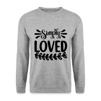 Tout simplement aimé - Sweat-shirt Unisexe - gris chiné - Devant - Alina (178cm) & Michal (187cm)