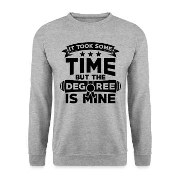 Graduation Sentence - Unisex Sweatshirt - salt & pepper - Front - Alina (178cm) & Michal (187cm)