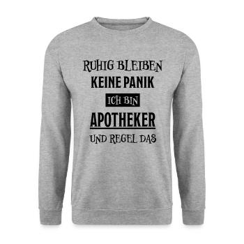 Apotheker Beruf Lustiger Spruch Apotheker Geschenk - Unisex Pullover - Weißgrau meliert - Vorne - Alina (178cm) & Michal (187cm)