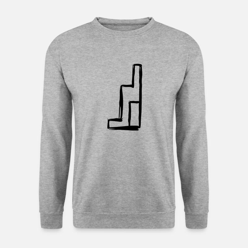 Ägypten Altes Symbol Thron - Unisex Pullover - Weißgrau meliert