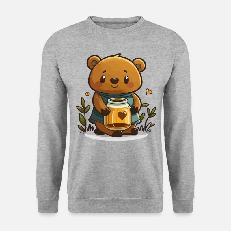 Malaienbär - Unisex Pullover - Weißgrau meliert