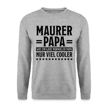 Maurer Lustiger Spruch Baustelle Maurer Geschenk - Unisex Pullover - Weißgrau meliert - Vorne - Alina (178cm) & Michal (187cm)
