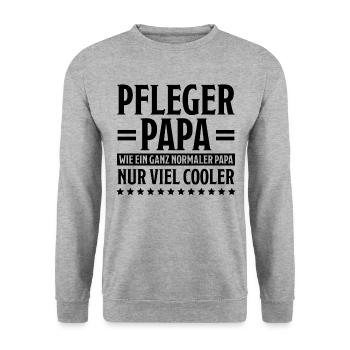 Pfleger Spruch Altenpfleger Witz Pfleger Geschenk - Unisex Pullover - Weißgrau meliert - Vorne - Alina (178cm) & Michal (187cm)