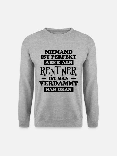 Rentner Lustiger Spruch Rente Ruhestand Geschenk - Unisex Pullover - Weißgrau meliert