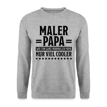 Maler Witz Spruch Meister Lackierer Maler Geschenk - Unisex Pullover - Weißgrau meliert - Vorne - Alina (178cm) & Michal (187cm)