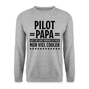 Pilot Spruch Flug Flugsport Witz Piloten Geschenk - Unisex Pullover - Weißgrau meliert - Vorne - Alina (178cm) & Michal (187cm)