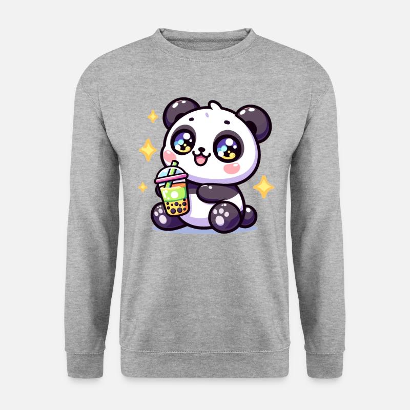 Panda Bubble Tea Boba Kawaii - Unisex Sweatshirt - salt & pepper