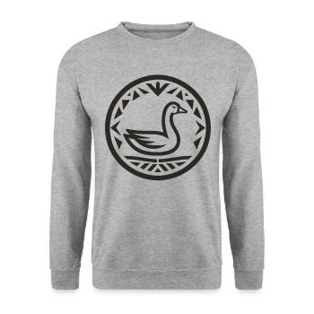 Zodiaque amérindien d’oie - Sweat-shirt Unisexe - gris chiné - Devant - Alina (178cm) & Michal (187cm)