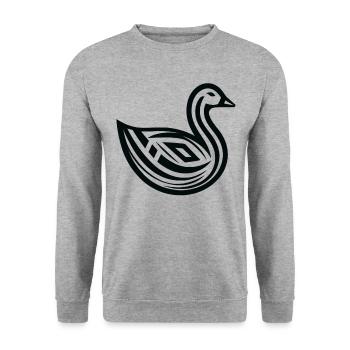 Zodiaque amérindien d’oie - Sweat-shirt Unisexe - gris chiné - Devant - Alina (178cm) & Michal (187cm)