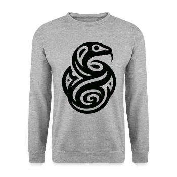 Serpent zodiaque amérindien - Sweat-shirt Unisexe - gris chiné - Devant - Alina (178cm) & Michal (187cm)