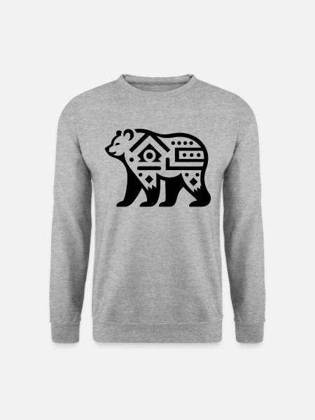 Bear Native American Zodiac - Unisex Sweatshirt - salt & pepper