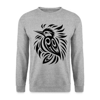 Pic Amérindien Zodiaque - Sweat-shirt Unisexe - gris chiné - Devant - Alina (178cm) & Michal (187cm)