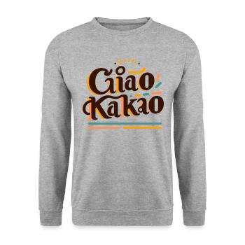 Ciao Kakao - Unisex Pullover - Weißgrau meliert - Vorne - Alina (178cm) & Michal (187cm)