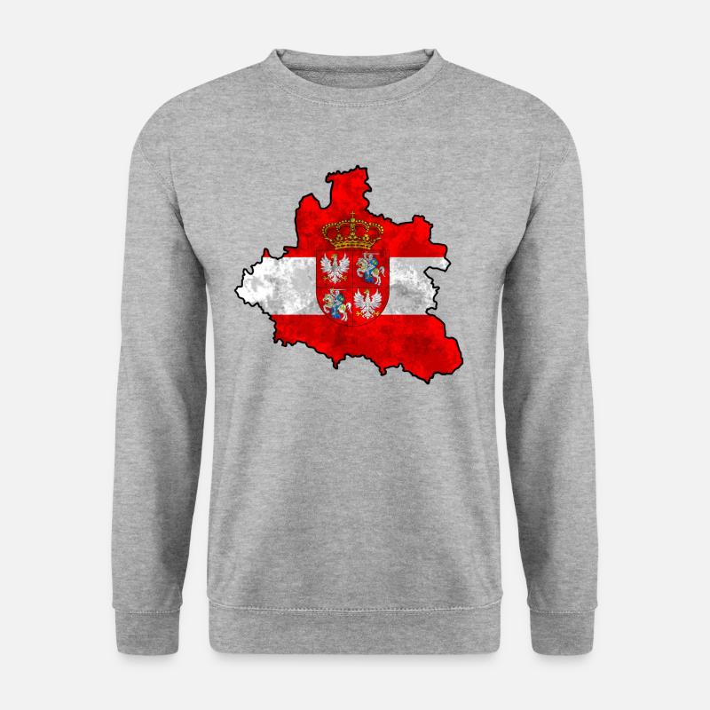 Polen-Litauen - Unisex Pullover - Weißgrau meliert