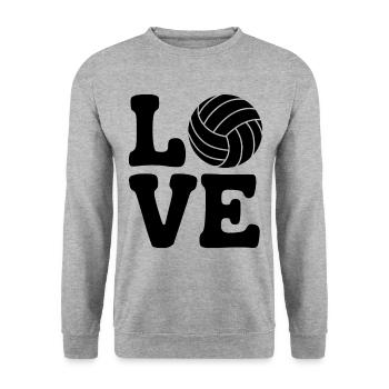 volley-ball dire drôle de cadeau de volley-ball - Sweat-shirt Unisexe - gris chiné - Devant - Alina (178cm) & Michal (187cm)
