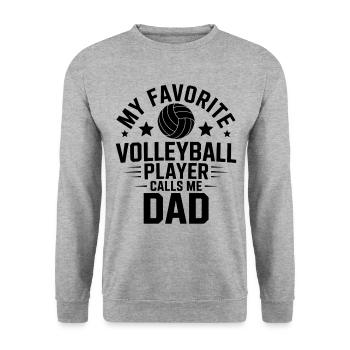 Volleyball Spruch Lustiges Volleyball Geschenk - Unisex Pullover - Weißgrau meliert - Vorne - Alina (178cm) & Michal (187cm)