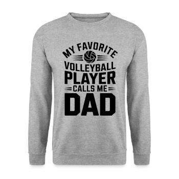 Volleyball Spruch Lustiges Volleyball Geschenk - Unisex Pullover - Weißgrau meliert - Vorne - Alina (178cm) & Michal (187cm)