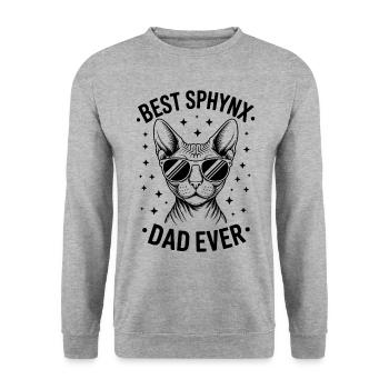 Sphynx Cat Saying Funny Sphynx Cat Gift - Unisex Sweatshirt - salt & pepper - Front - Alina (178cm) & Michal (187cm)