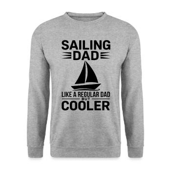 Sailing Saying Dad Dad Sailor Sailing Gift - Unisex Sweatshirt - salt & pepper - Front - Alina (178cm) & Michal (187cm)