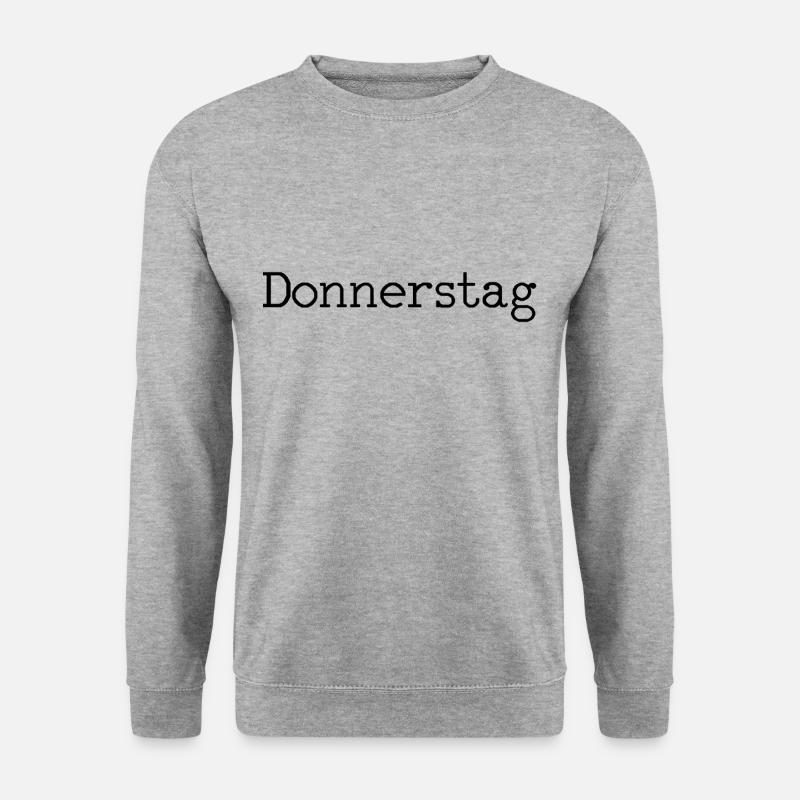 Donnerstag - Unisex Pullover - Weißgrau meliert