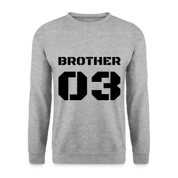 Brother 3 - Brother 03 - Unisex Sweatshirt - salt & pepper - Front - Alina (178cm) & Michal (187cm)
