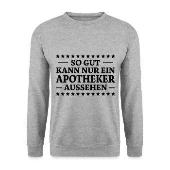 Apotheker Spruch Beruf Lustiges Apotheker Geschenk - Unisex Pullover - Weißgrau meliert - Vorne - Alina (178cm) & Michal (187cm)