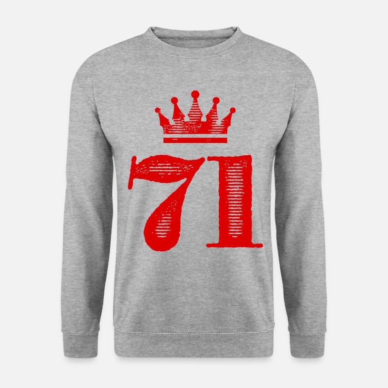 71 Number crown - Unisex Sweatshirt - salt & pepper