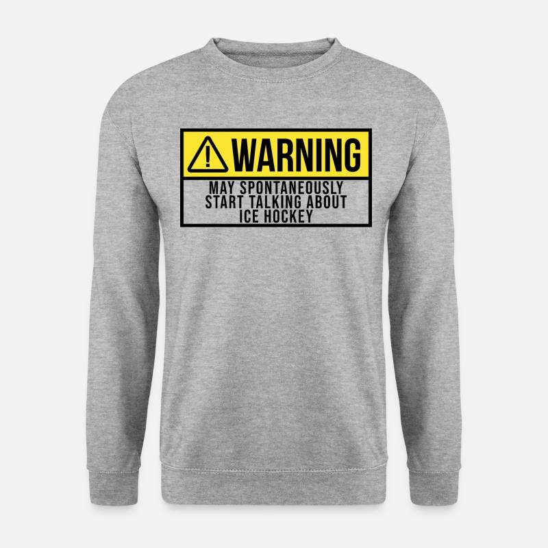 Eishockey Eishockey - Unisex Pullover - Weißgrau meliert