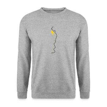 montée - Sweat-shirt Unisexe - gris chiné - Devant - Alina (178cm) & Michal (187cm)