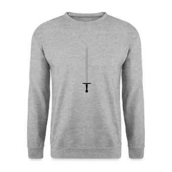 bichrome sword - Unisex Sweatshirt - salt & pepper - Front - Alina (178cm) & Michal (187cm)