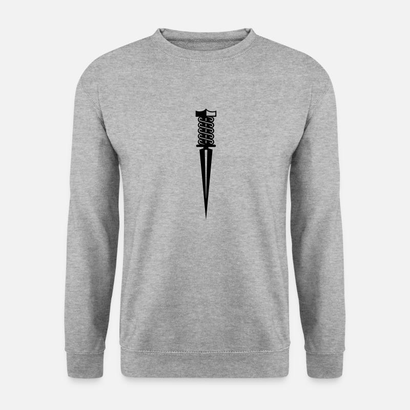 Dolch / dagger (1c) - Unisex Sweatshirt - salt & pepper