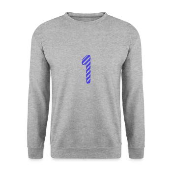 1. 1 year. 1st ANNIVERSARY. 1 YEAR ANNIVERSARY - Unisex Sweatshirt - salt & pepper - Front - Alina (178cm) & Michal (187cm)