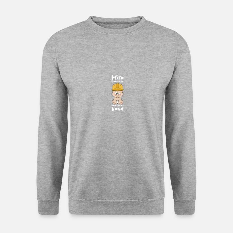 Baby Kind Bauleiter Baustelle Geschenk - Unisex Pullover - Weißgrau meliert