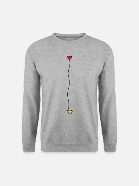 Ich schenk dir mein Herz - Unisex Pullover - Weißgrau meliert