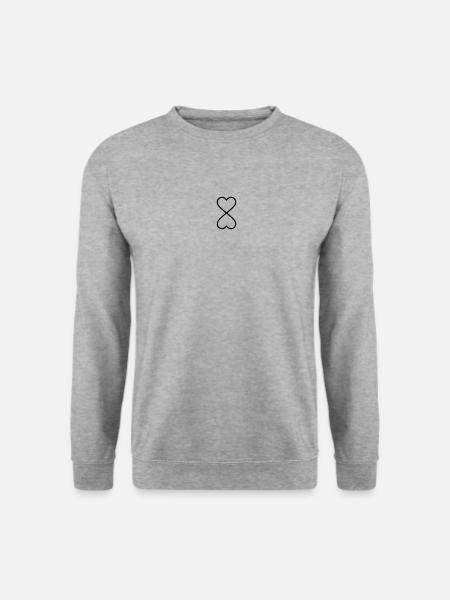 KEIKO Herz Infiniti bunt Schwester Sister Love - Unisex Pullover - Weißgrau meliert