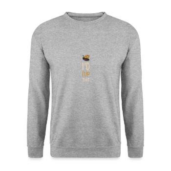 Pancakes Berlin Waffles Breakfast Gift - Unisex Sweatshirt - salt & pepper - Front - Alina (178cm) & Michal (187cm)